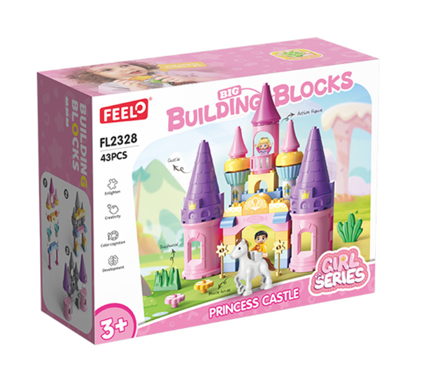 Feelo – Big Building Blocks – Princess Castle – 43 Pieces
