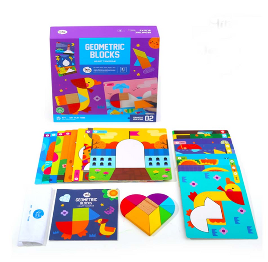 Jar Meló – Geometric Blocks – Heart Tangram