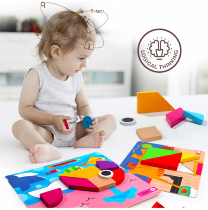 Jar Meló – Geometric Blocks – Heart Tangram