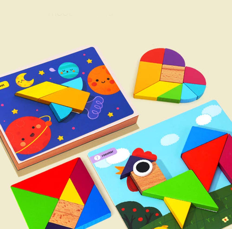 Jar Meló – Geometric Blocks – Heart Tangram