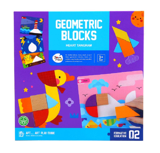 Jar Meló – Geometric Blocks – Heart Tangram