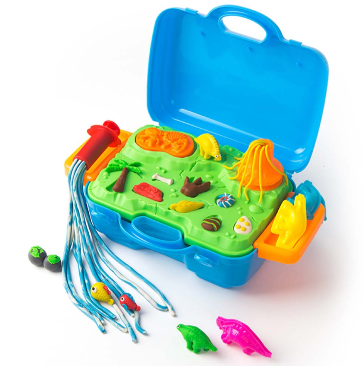 Jar Meló - Modeling Dough Kit Super Soft - Dinosaur Case