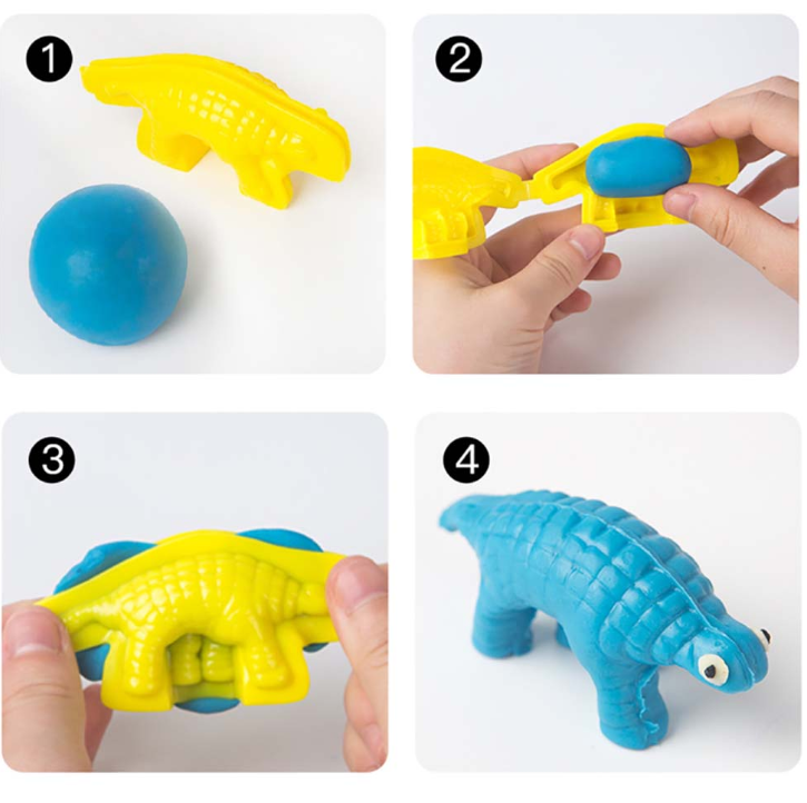 Jar Meló - Modeling Dough Kit Super Soft - Dinosaur Case