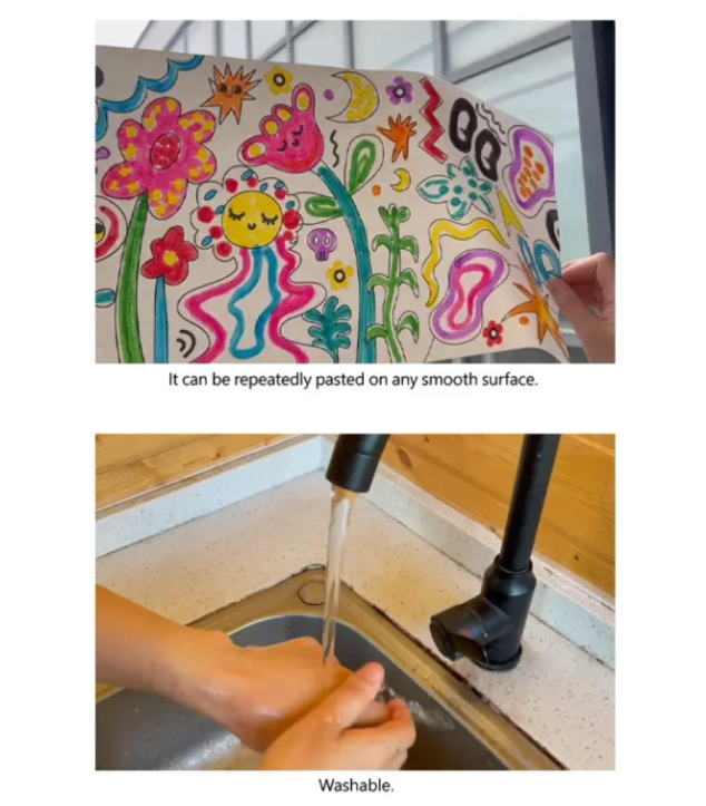 TookyToy - 2-in-1 Dot Art Painting Kit and Colouring Roll: 10 Colours