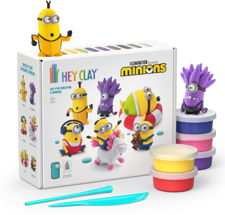 Hey Clay - Modelling Air-Dry Clay with Fun Interactive App - Minions, 15 cans