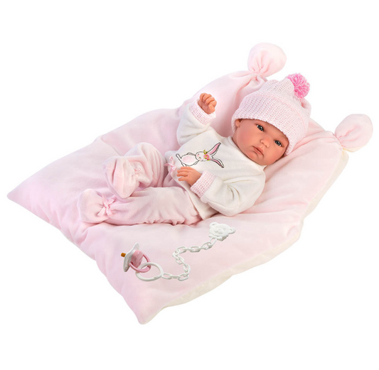 Llorens - Bimba Baby Girl Doll & Cushion - 35cm